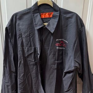 Men's Orange County Choppers Newburgh, NY Dark Gray Long Sleeve Button-Up Shirt